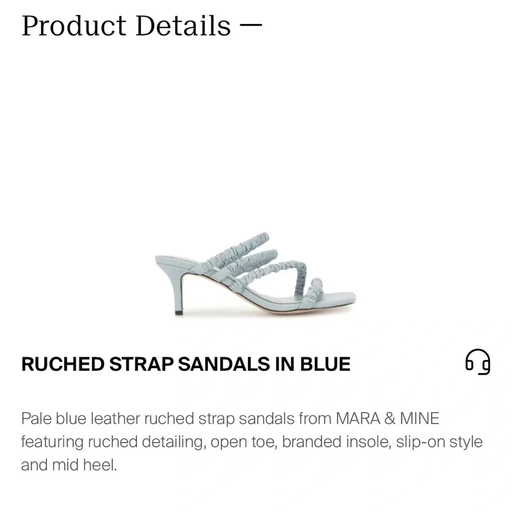 Mara & Mine Theresa Heeled Sandals – Blue | Size 7  New with Box 60155-9 Luxury - Picture 9 of 12